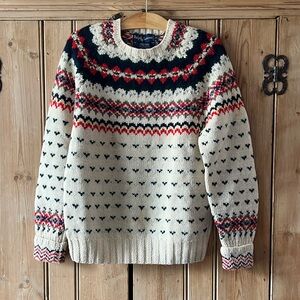 Ralph Lauren Womens Vintage Hand Knit Ski Sweater